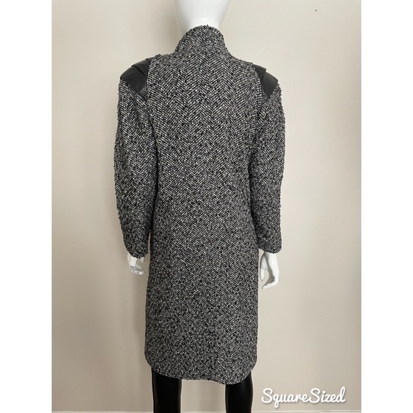 GENUINE VINTAGE Aritzia Style 80s Tweed Shoulderpads Double Breasted Jacket Coat - Picture 5 of 8